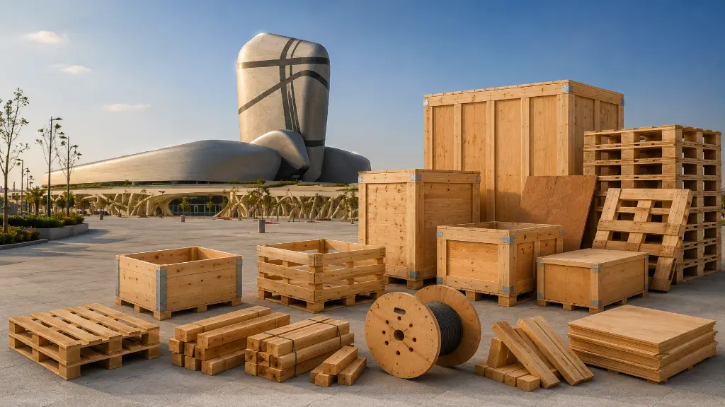 Order Industrial Wooden Pallets. Boxes & Crates in Dammam